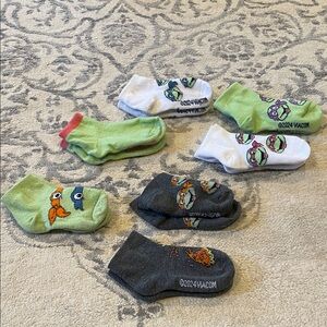 Kids 3T/4T Ninja Turtle socks (7 pair)